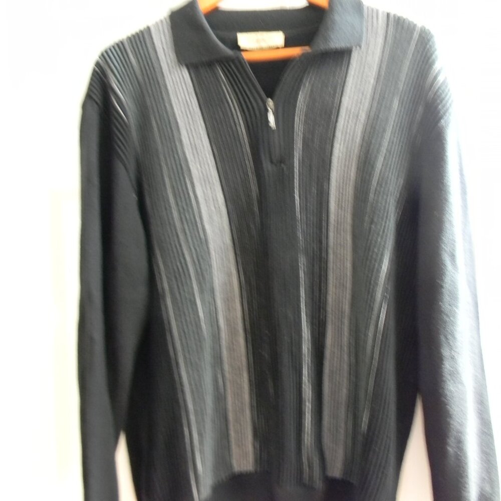 Mens Montechiaro 1\4 Zip Wool\Acrylic Blend Sweater Size 48 Italy